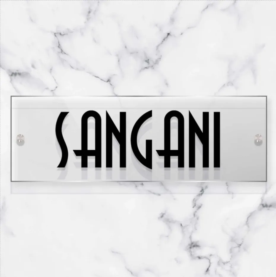 Rectanglica - House Name Sign (Thin i.e. 300mm × 70mm × 5mm, Anna)