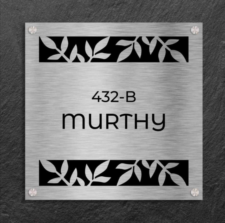 Florella - Stainless Steel Name Plate