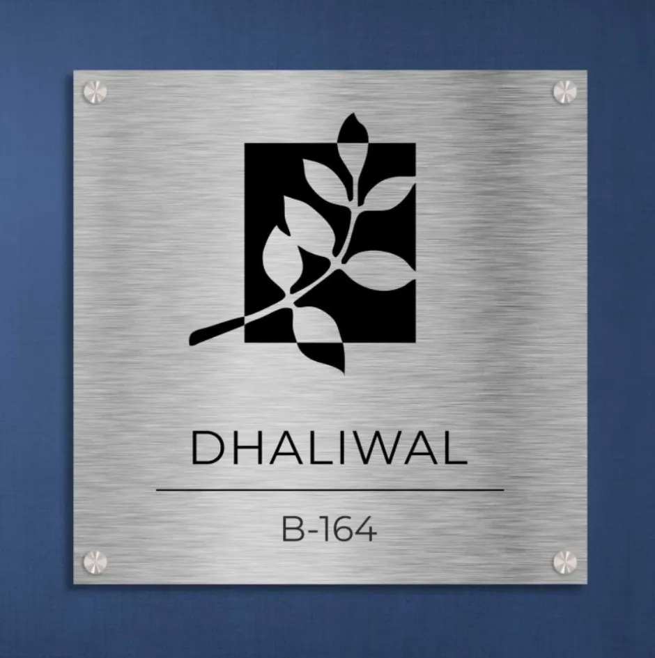 Spring Time - Stainless Steel Name Plate