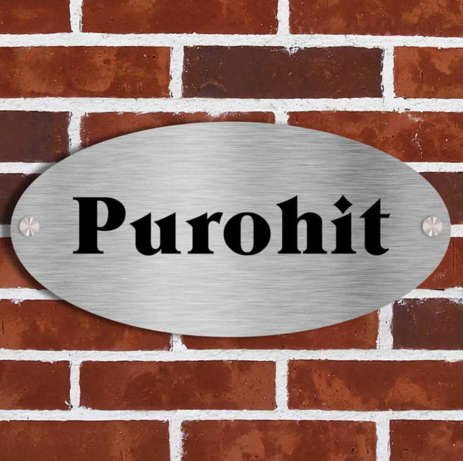 Ovalica - Stainless Steel Name Plate