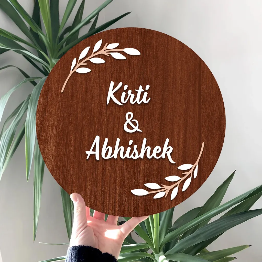 arcylic name plate (GOLD, BROWN, WHITE)