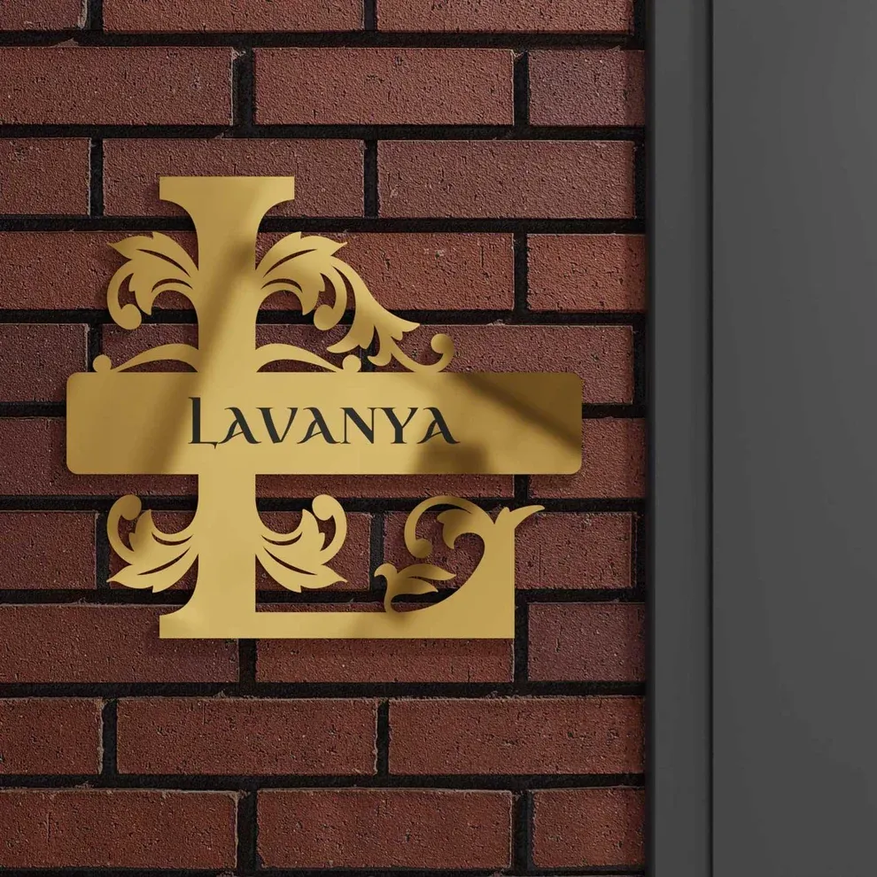 Regal Golden Monogram Nameplate