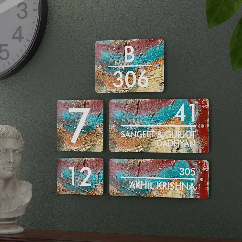 Impasto - Contemporary House Number/Name Sign
