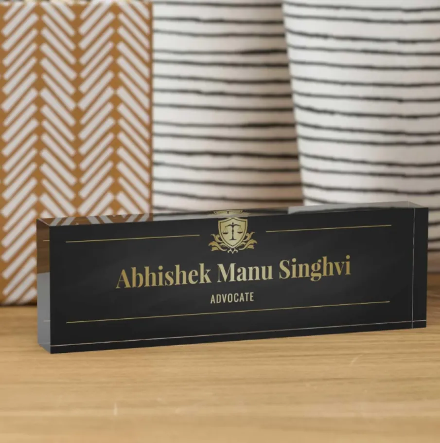 Executive Desk Name Plate for Advocates